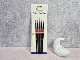 Pack 5 pinceles mango negro y rojo